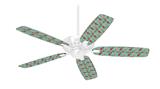 Crabs and Shells Seafoam Green - Ceiling Fan Skin Kit fits most 42 inch fans (FAN and BLADES SOLD SEPARATELY)