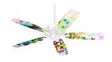 Floral Splash - Ceiling Fan Skin Kit fits most 42 inch fans (FAN and BLADES SOLD SEPARATELY)