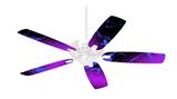 Halftone Splatter Blue Hot Pink - Ceiling Fan Skin Kit fits most 42 inch fans (FAN and BLADES SOLD SEPARATELY)