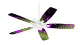 Halftone Splatter Hot Pink Green - Ceiling Fan Skin Kit fits most 42 inch fans (FAN and BLADES SOLD SEPARATELY)