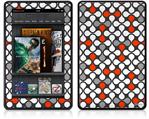 Amazon Kindle Fire (Original) Decal Style Skin - Locknodes 05 Red