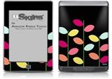 Plain Leaves On Black - Decal Style Skin (fits Amazon Kindle Touch Skin)