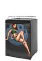 Kegerator Skin - Bomber Pin Up Girl (fits medium sized dorm fridge and kegerators)