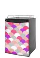 Kegerator Skin - Brushed Circles Pink (fits medium sized dorm fridge and kegerators)