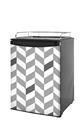 Kegerator Skin - Chevrons Gray And Charcoal (fits medium sized dorm fridge and kegerators)