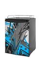 Kegerator Skin - Baja 0032 Blue Medium (fits medium sized dorm fridge and kegerators)