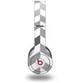 WraptorSkinz Skin Decal Wrap compatible with Beats Solo HD (Original) Chevrons Gray And Charcoal (HEADPHONES NOT INCLUDED)