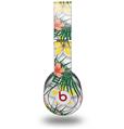 WraptorSkinz Skin Decal Wrap compatible with Beats Solo HD (Original) Beach Flowers 02 White (HEADPHONES NOT INCLUDED)