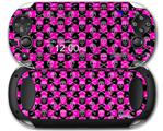 Skull Crossbones Checkerboard - Decal Style Skin fits Sony PS Vita