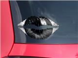 Lips Decal 9x5.5 Eyeball Black