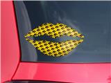 Lips Decal 9x5.5 Iowa Hawkeyes Tigerhawk Tiled 06 Black on Gold