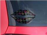 Lips Decal 9x5.5 Kearas Peace Signs Black