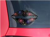 Lips Decal 9x5.5 Kearas Flowers on Black