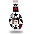 WraptorSkinz Skin Decal Wrap compatible with Beats Studio (Original) Headphones Hearts and Stars Red Skin Only (HEADPHONES NOT INCLUDED)