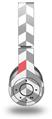 WraptorSkinz Skin Decal Wrap compatible with Beats Wireless (Original) Headphones Chevrons Gray And Coral Skin Only (HEADPHONES NOT INCLUDED)
