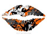 Halloween Ghosts - Kissing Lips Fabric Wall Skin Decal measures 24x15 inches