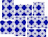 Boxed Royal Blue - 7 Piece Fabric Peel and Stick Wall Skin Art (50x38 inches)