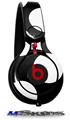 WraptorSkinz Skin Decal Wrap compatible with Beats Mixr Headphones Kearas Polka Dots White On Black Skin Only (HEADPHONES NOT INCLUDED)