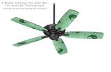 Feminine Yin Yang Green - Ceiling Fan Skin Kit fits most 52 inch fans (FAN and BLADES SOLD SEPARATELY)