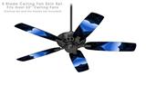 Glass Heart Grunge Blue - Ceiling Fan Skin Kit fits most 52 inch fans (FAN and BLADES SOLD SEPARATELY)