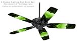 Glass Heart Grunge Green - Ceiling Fan Skin Kit fits most 52 inch fans (FAN and BLADES SOLD SEPARATELY)