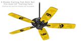 Iowa Hawkeyes Herkey Black on Gold - Ceiling Fan Skin Kit fits most 52 inch fans (FAN and BLADES SOLD SEPARATELY)