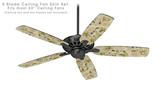 Flowers and Berries Yellow - Ceiling Fan Skin Kit fits most 52 inch fans (FAN and BLADES SOLD SEPARATELY)