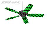 Checkers Green - Ceiling Fan Skin Kit fits most 52 inch fans (FAN and BLADES SOLD SEPARATELY)