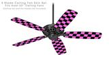 Checkers Pink - Ceiling Fan Skin Kit fits most 52 inch fans (FAN and BLADES SOLD SEPARATELY)