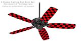 Checkers Red - Ceiling Fan Skin Kit fits most 52 inch fans (FAN and BLADES SOLD SEPARATELY)