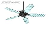 Kearas Daisies Seafoam - Ceiling Fan Skin Kit fits most 52 inch fans (FAN and BLADES SOLD SEPARATELY)