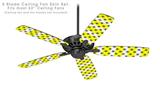 Kearas Daisies Stripe Yellow - Ceiling Fan Skin Kit fits most 52 inch fans (FAN and BLADES SOLD SEPARATELY)