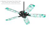 Brushed Circles Seafoam - Ceiling Fan Skin Kit fits most 52 inch fans (FAN and BLADES SOLD SEPARATELY)