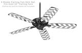 Chevrons Gray And Charcoal - Ceiling Fan Skin Kit fits most 52 inch fans (FAN and BLADES SOLD SEPARATELY)