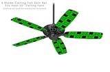 Criss Cross Green - Ceiling Fan Skin Kit fits most 52 inch fans (FAN and BLADES SOLD SEPARATELY)