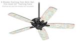 Flowers Pattern 02 - Ceiling Fan Skin Kit fits most 52 inch fans (FAN and BLADES SOLD SEPARATELY)