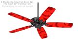 Deathrock Bats Red - Ceiling Fan Skin Kit fits most 52 inch fans (FAN and BLADES SOLD SEPARATELY)