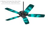 Bokeh Hearts Neon Teal - Ceiling Fan Skin Kit fits most 52 inch fans (FAN and BLADES SOLD SEPARATELY)