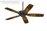 Bokeh Music Orange - Ceiling Fan Skin Kit fits most 52 inch fans (FAN and BLADES SOLD SEPARATELY)