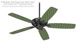 Hearts Hunter Green - Ceiling Fan Skin Kit fits most 52 inch fans (FAN and BLADES SOLD SEPARATELY)