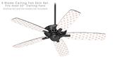 Hearts Orange - Ceiling Fan Skin Kit fits most 52 inch fans (FAN and BLADES SOLD SEPARATELY)