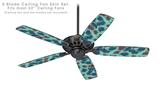 Floating Coral Seafoam Green - Ceiling Fan Skin Kit fits most 52 inch fans (FAN and BLADES SOLD SEPARATELY)