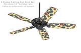 Floating Coral Yellow Sunshine - Ceiling Fan Skin Kit fits most 52 inch fans (FAN and BLADES SOLD SEPARATELY)