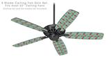 Crabs and Shells Seafoam Green - Ceiling Fan Skin Kit fits most 52 inch fans (FAN and BLADES SOLD SEPARATELY)