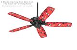 Coconuts Palm Trees and Bananas Coral - Ceiling Fan Skin Kit fits most 52 inch fans (FAN and BLADES SOLD SEPARATELY)