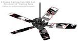 Abstract 02 Red - Ceiling Fan Skin Kit fits most 52 inch fans (FAN and BLADES SOLD SEPARATELY)