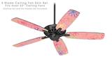 Kearas Flowers on Pink - Ceiling Fan Skin Kit fits most 52 inch fans (FAN and BLADES SOLD SEPARATELY)