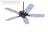 Flamingos on Blue - Ceiling Fan Skin Kit fits most 52 inch fans (FAN and BLADES SOLD SEPARATELY)