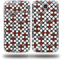 Locknodes 05 Red Dark - Decal Style Skin (fits Samsung Galaxy S IV S4)