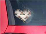 Elephant Love - I Heart Love Car Window Decal 6.5 x 5.5 inches